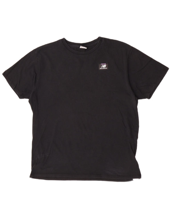 New Balance Hombre Camiseta Gráfica Top XL Algodón Negro