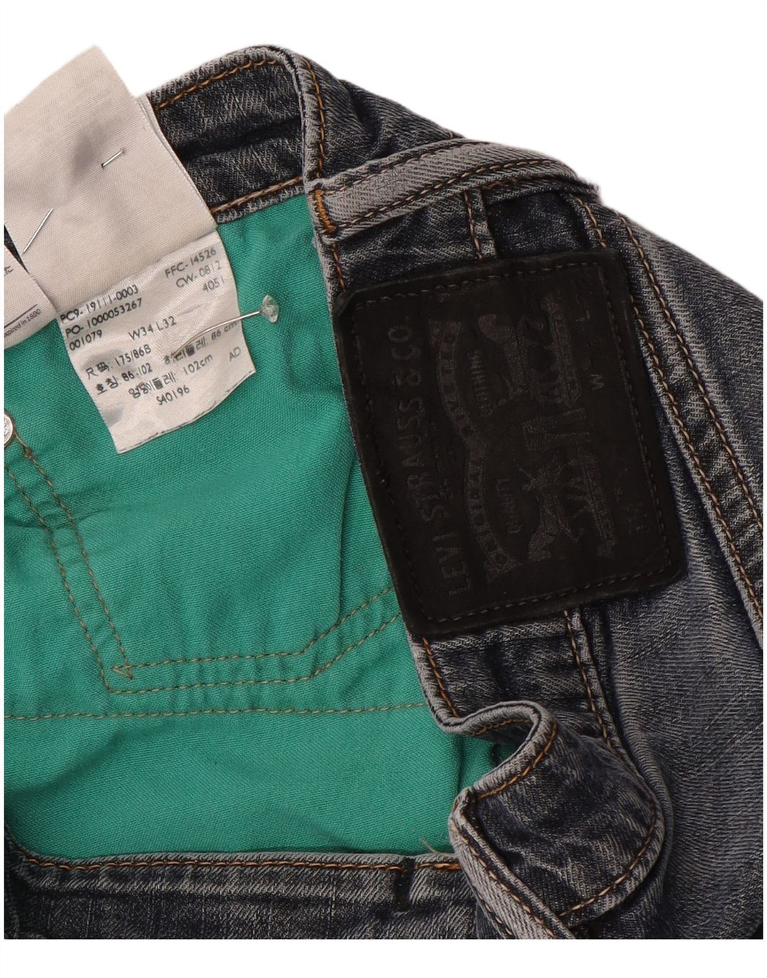 Levi's Hombre 511 Slim Jeans W34 L30 Algodón Azul