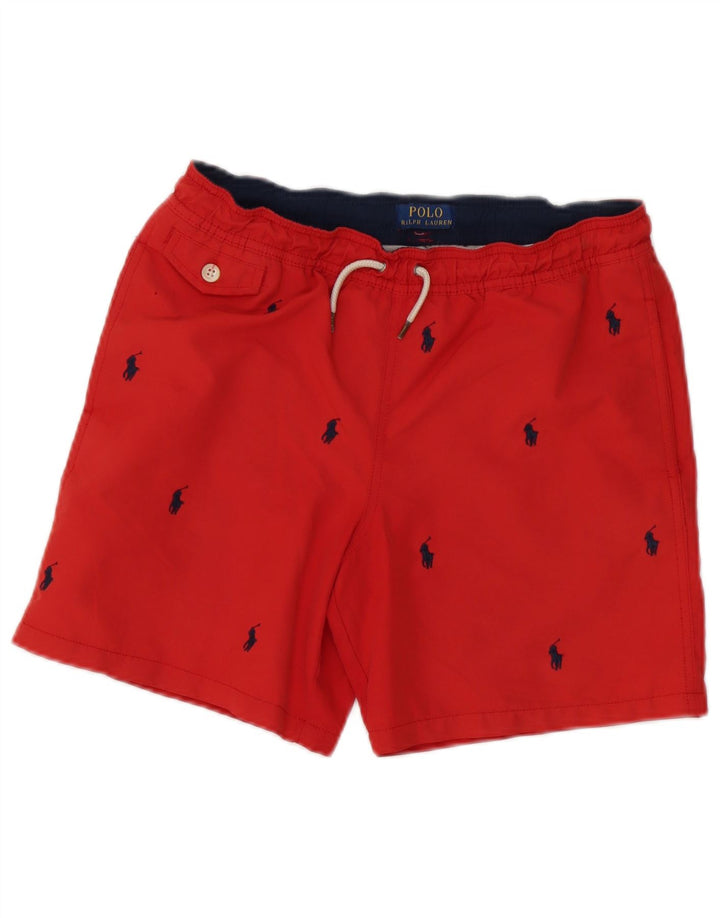 Polo Ralph Lauren Bañador con gráfico para hombre, tamaño pequeño, poliéster rojo
