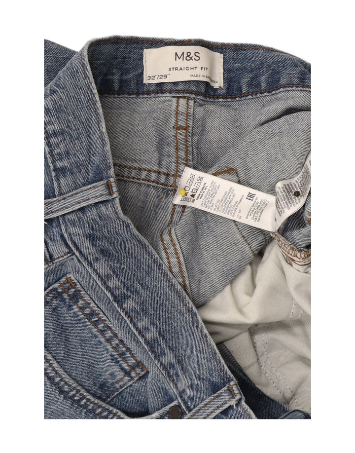 Marks & Spencer Jeans rectos para hombre W32 L29 Algodón azul