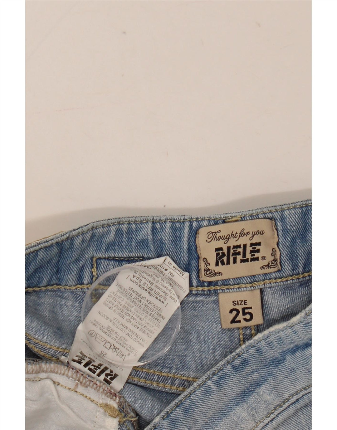 Pantalones cortos de mezclilla desgastados para mujer Rifle W25 XS Algodón azul