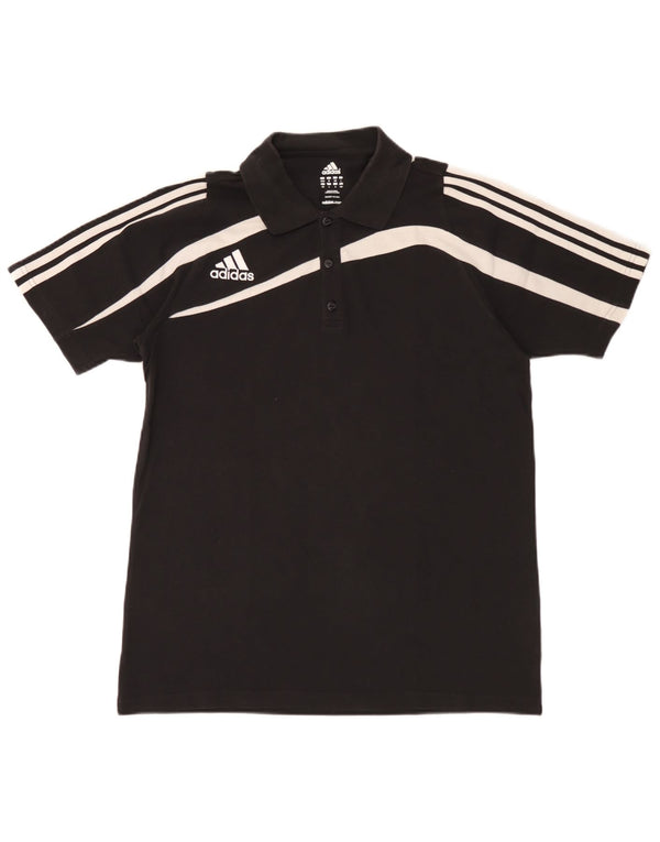 Adidas Polo para hombre UK 40/42 Medium Negro Colorblock Algodón