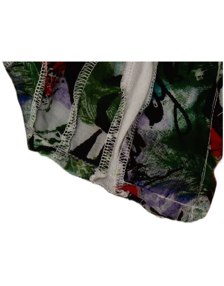 Desigual Blusa con cuello caído para mujer UK 10 Small White Viscosa