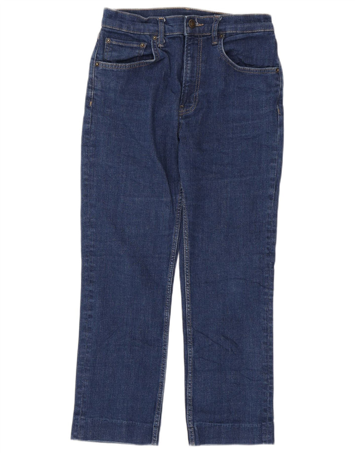 Zara Mujer Vaqueros Cropped EU 40 Medium W30 L25 Azul