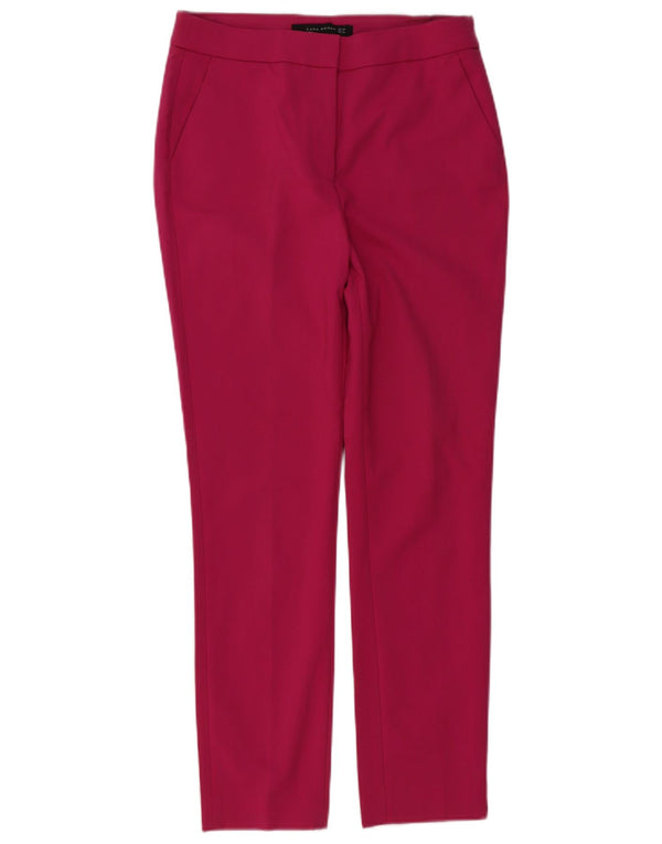 Zara Pantalón chino ajustado para mujer EU 38 Small W28 L28 Rosa