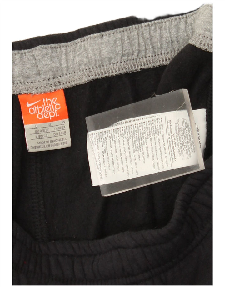 NIKE Hombre Pantalones de Chándal Joggers Large Negro Algodón