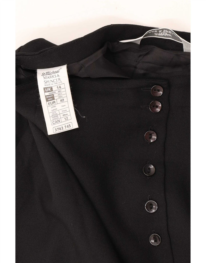 Marks & Spencer Falda lápiz para mujer UK 44 Mediana W28 Poliéster negro