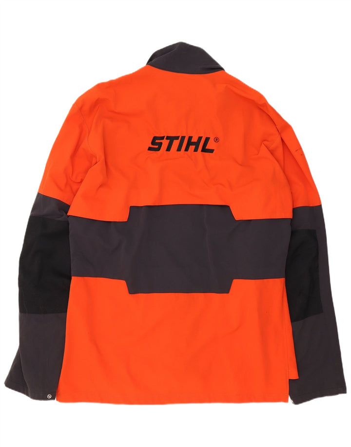 Stihl Chaqueta utilitaria gráfica para hombre UK 44 2XL Naranja Colorblock Poliamida