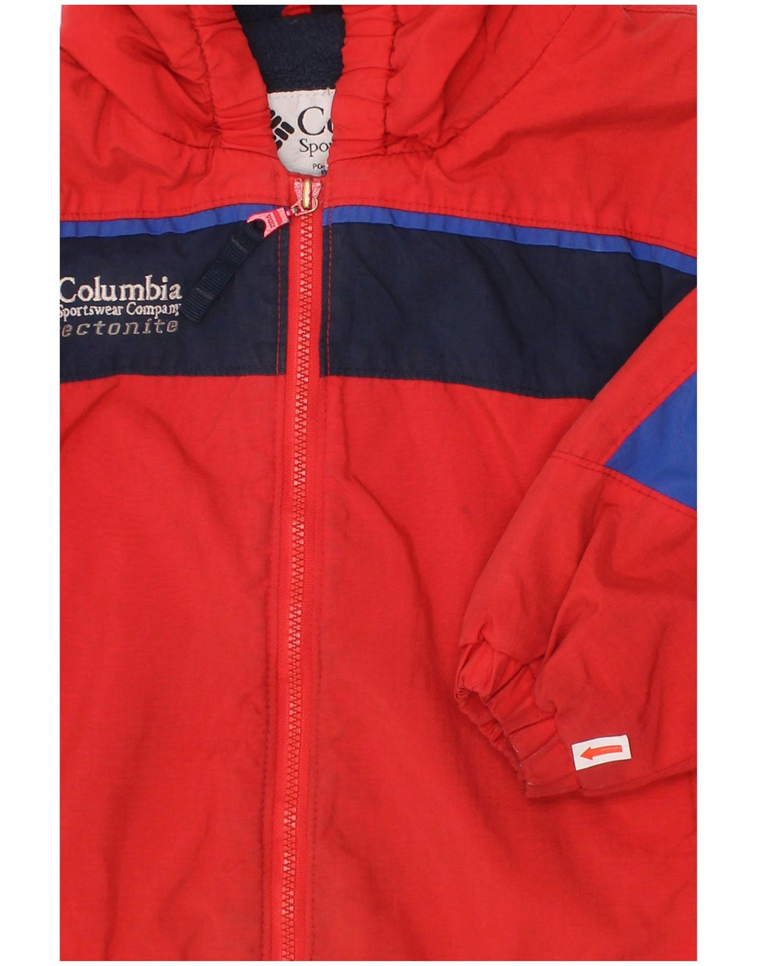 COLUMBIA Chaqueta cortavientos con capucha para niño 2-3 años Rojo Colorblock