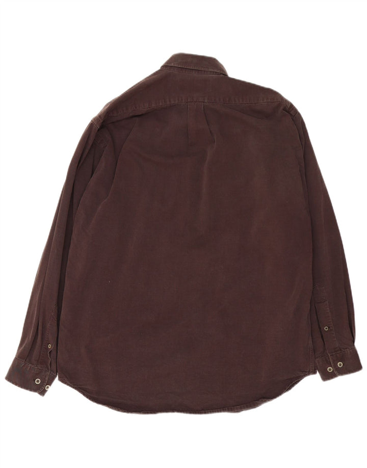 Camisa Marlboro Classics Hombre Grande Marrón Algodón