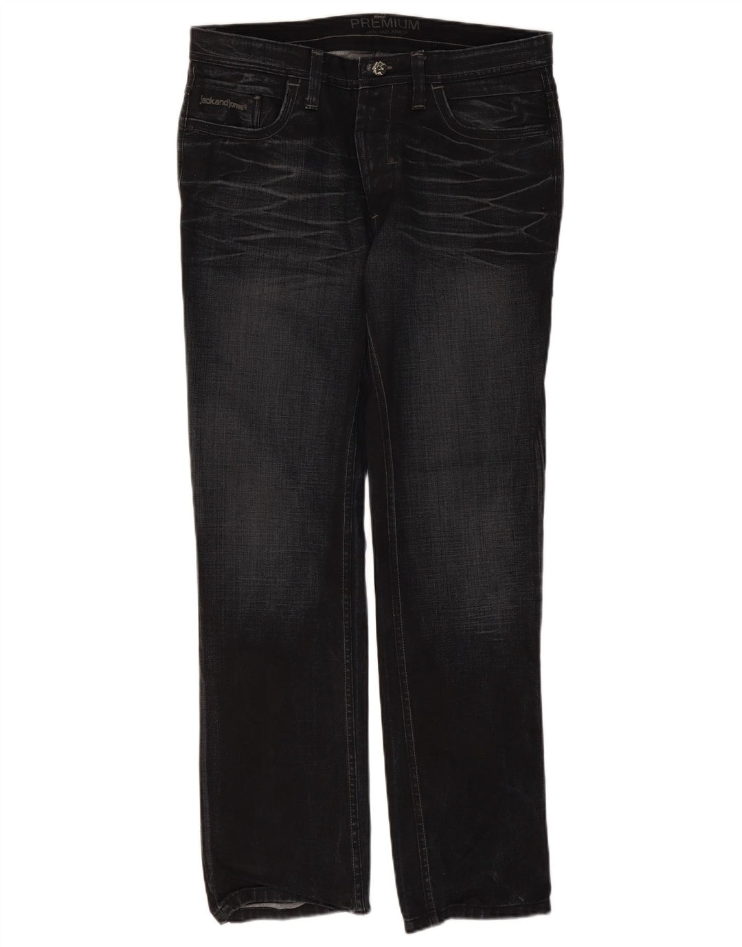 Jack & Jones Vaqueros rectos para hombre W36 L34 Negro