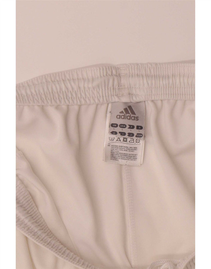 Adidas Mens Climalite Graphic Sport Shorts Grande Poliéster Blanco