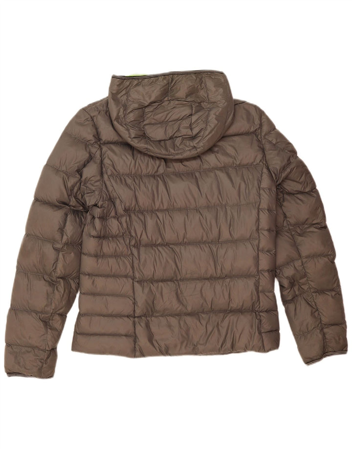 Fred Perry Chaqueta Acolchada Con Capucha Para Hombre UK 36 Small Gris