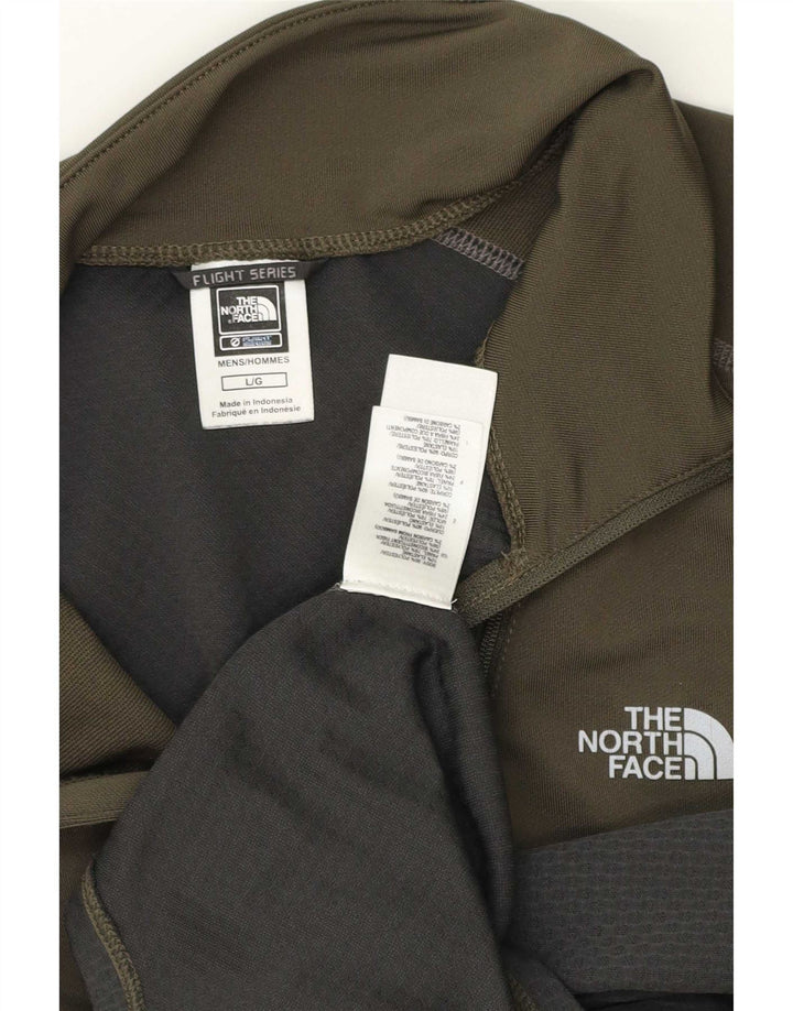 The North Face Sudadera con cremallera y cuello en color caqui para hombre