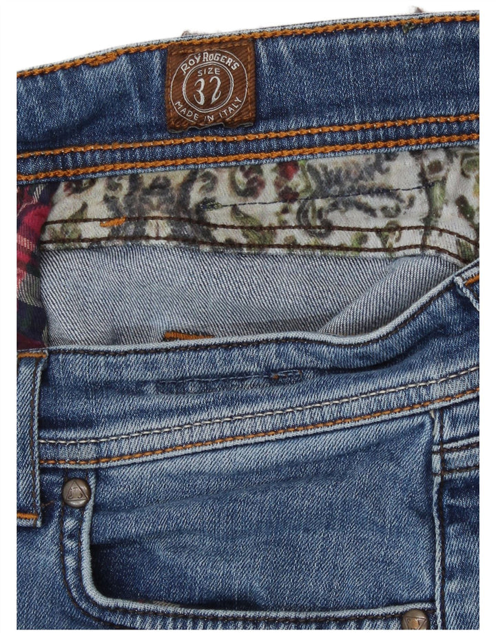 Vaqueros rectos para mujer Roy Rogers W32 L30 Algodón azul