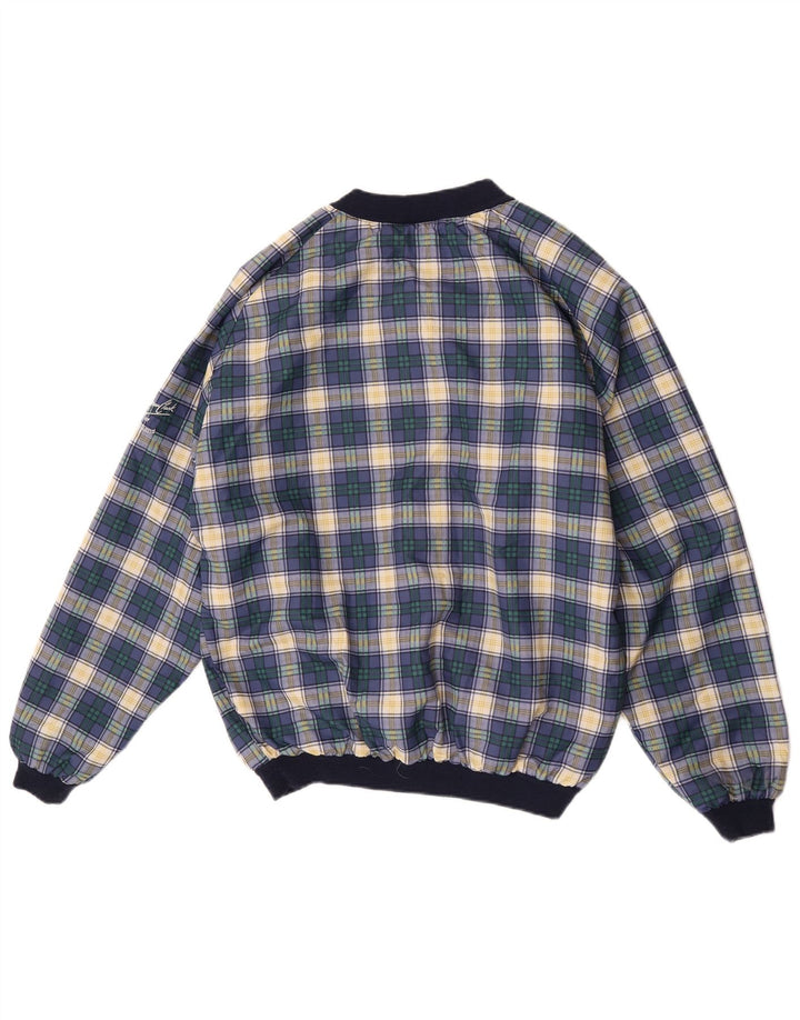 Bruce Clark Hombre Sudadera Jumper Medium Azul Marino Cuadros Algodón