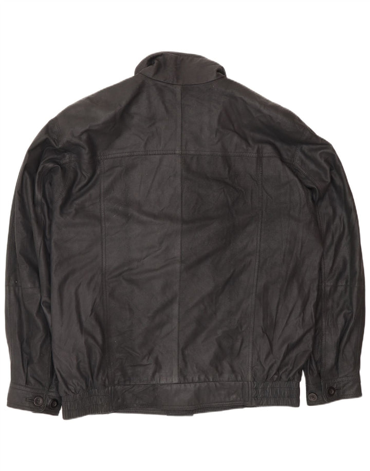Banjara Chaqueta de cuero para hombre IT 52 XL Cuero negro