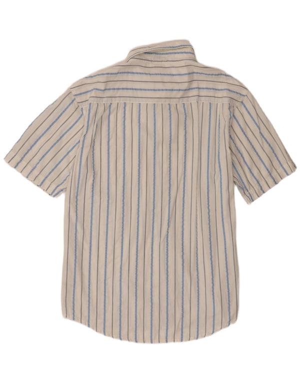 Fila Camisa de manga corta para hombre 2XL Algodón a rayas blancas