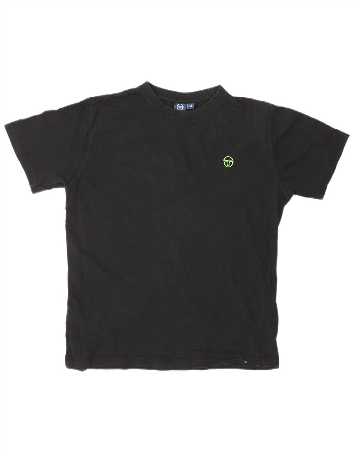 SERGIO TACCHINI Camiseta para mujer Top UK 40 Mediano Algodón negro