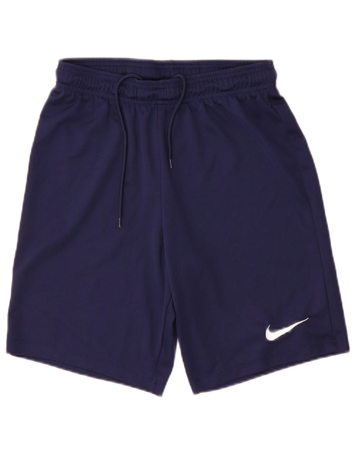 Nike Dri Fit - Pantalones cortos deportivos para hombre, talla pequeña, poliéster, color azul marino