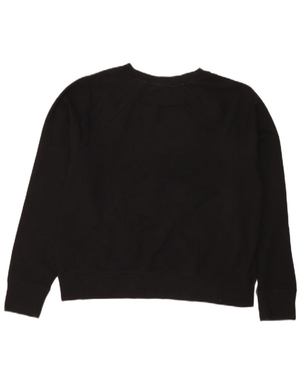Dkny Sudadera de gran tamaño con estampado gráfico para mujer UK 6 XS Algodón negro