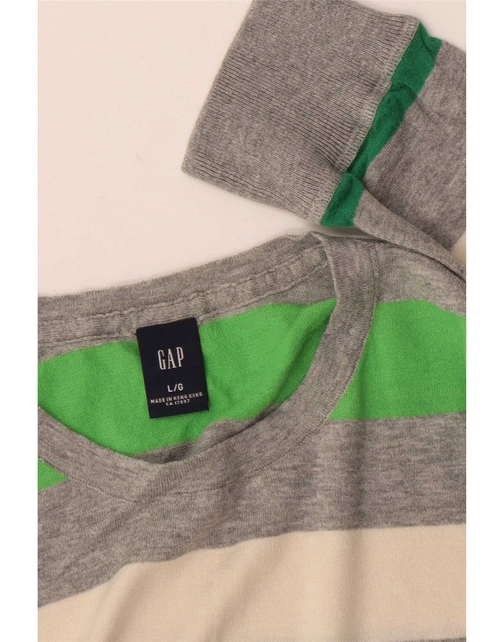 Gap Jersey De Cuello Redondo para Hombre Jersey Grande De Algodón A Rayas Multicolor