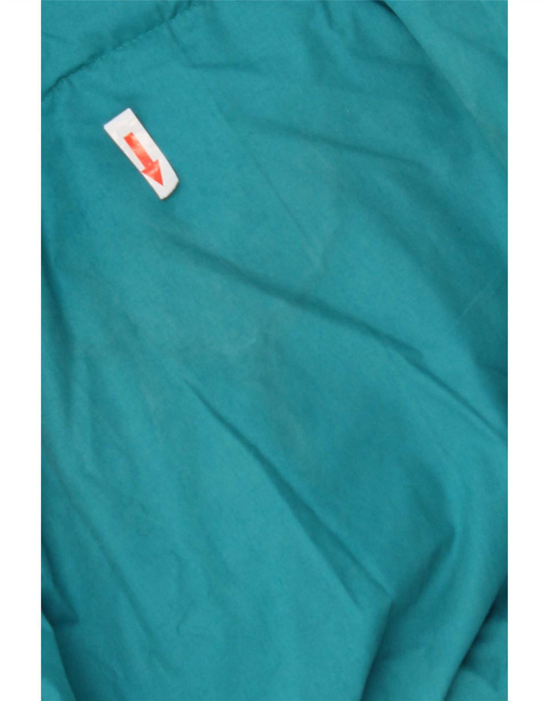 Vintage hombres chaqueta acolchada Reino Unido 42 XL azul colorblock poliéster
