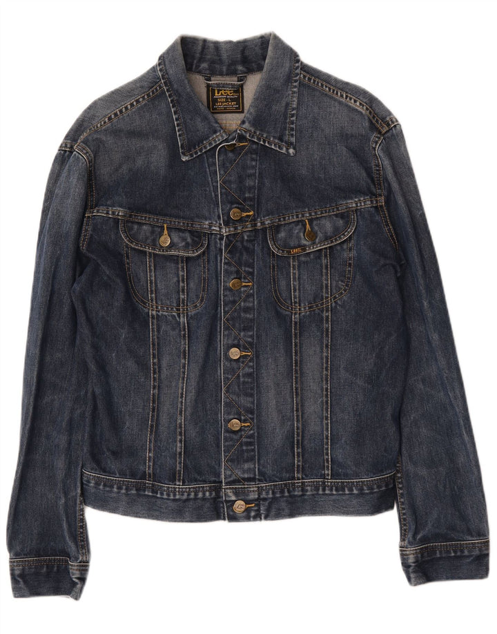 Lee Chaqueta Vaquera para Hombre UK 40 Grande Algodón Azul