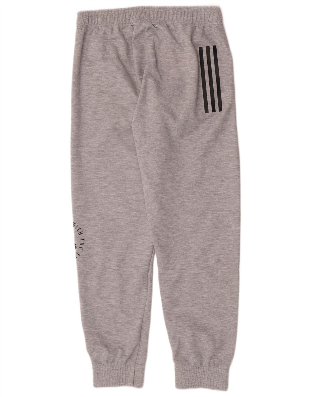 Adidas Hombre Pantalones De Chándal Gráfico Joggers Poliéster Gris Medio
