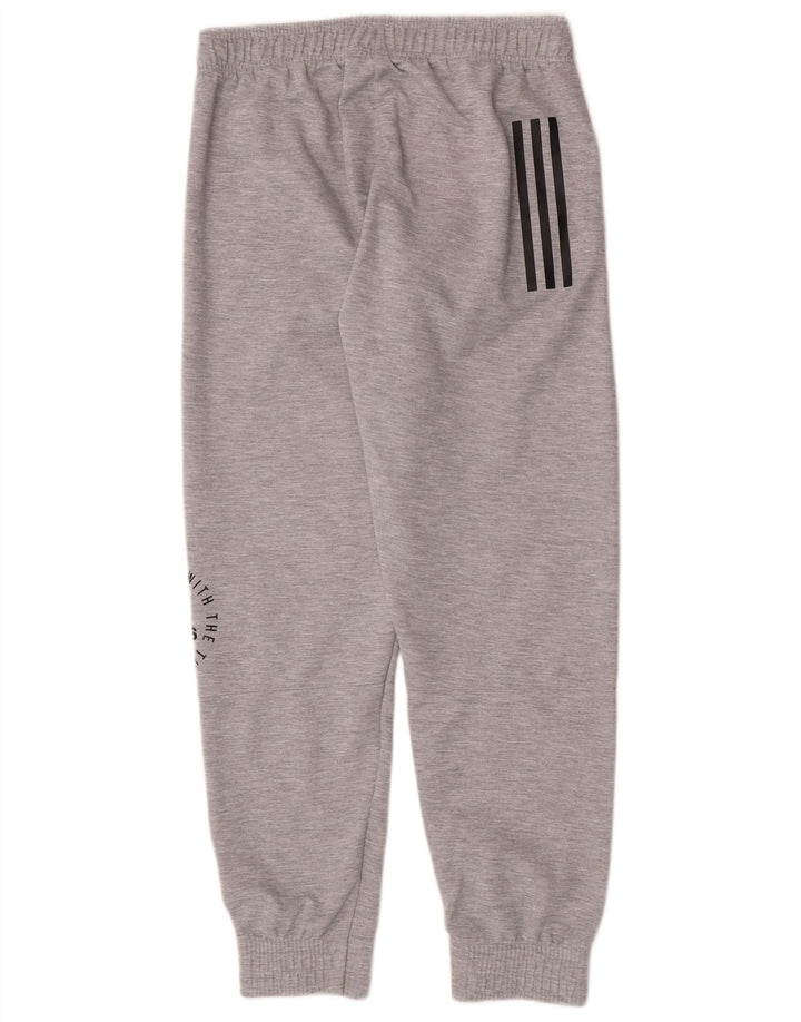 Adidas Hombre Pantalones De Chándal Gráfico Joggers Poliéster Gris Medio