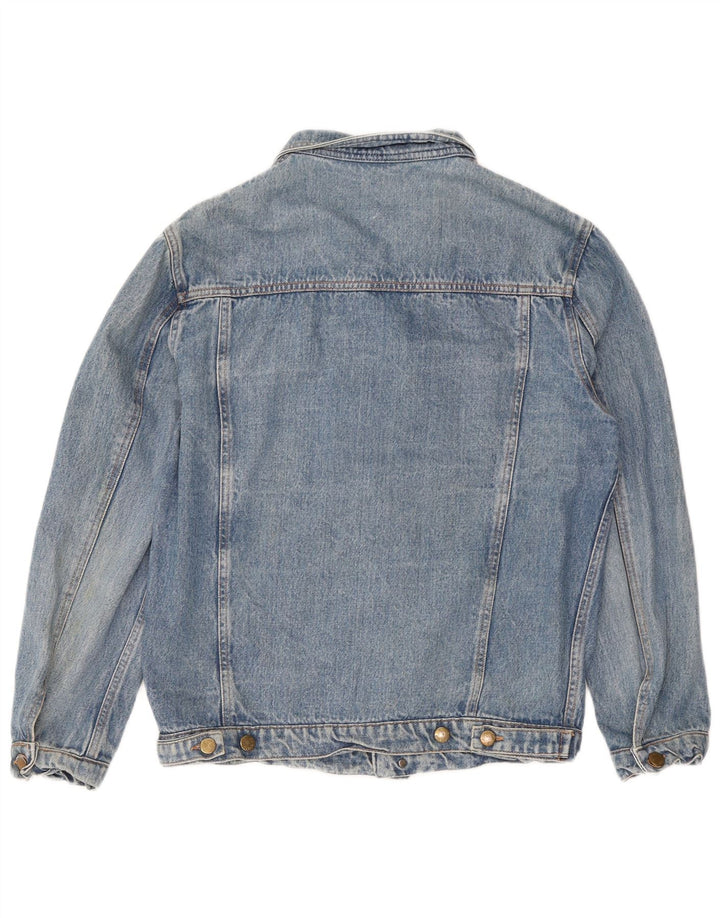 Vintage hombres chaqueta de mezclilla Reino Unido 38 azul medio