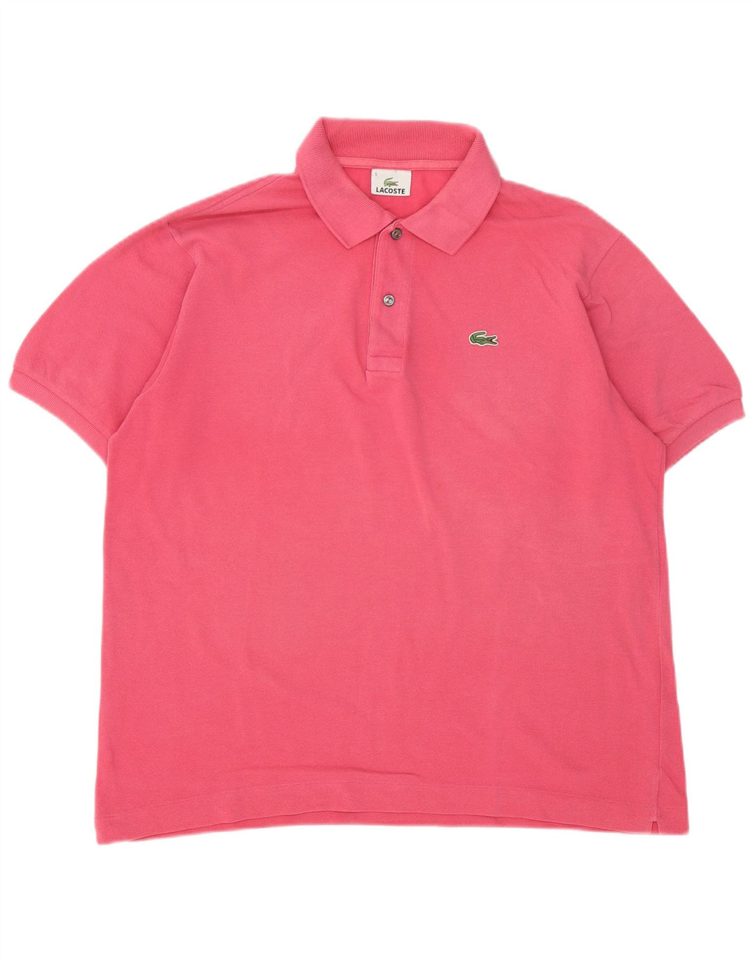 Polo Lacoste para hombre talla 5 grande algodón rosa