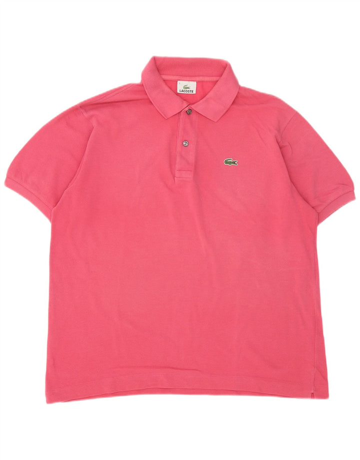 Polo Lacoste para hombre talla 5 grande algodón rosa