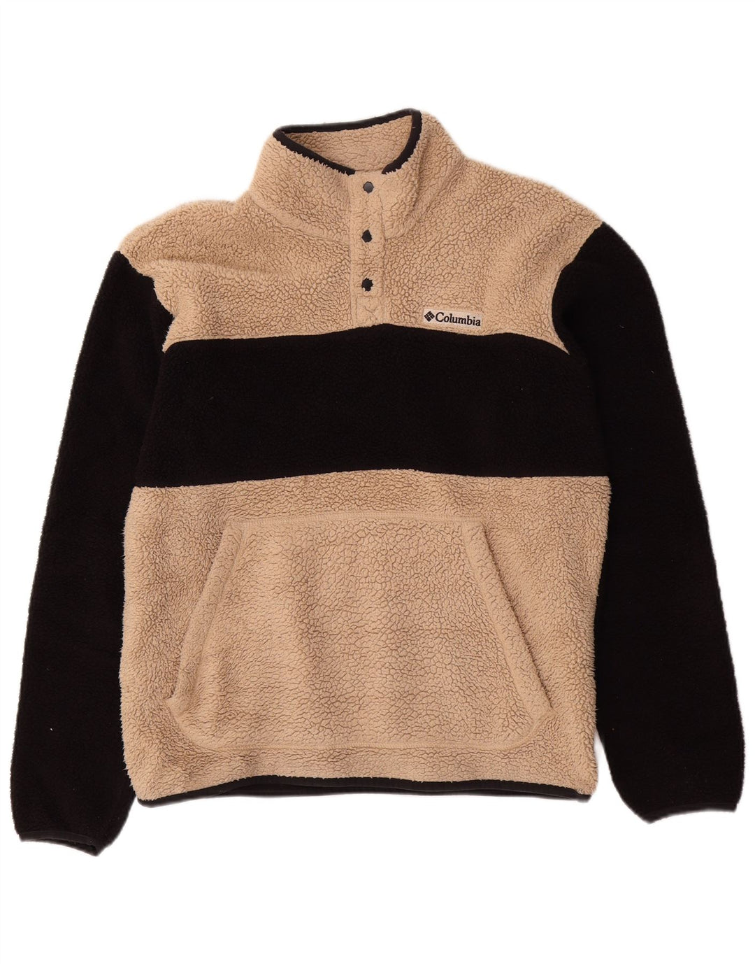 Columbia Jersey De Polar Con Cuello Con Botones Poliéster Color Block En Beige Medio | Hombre
