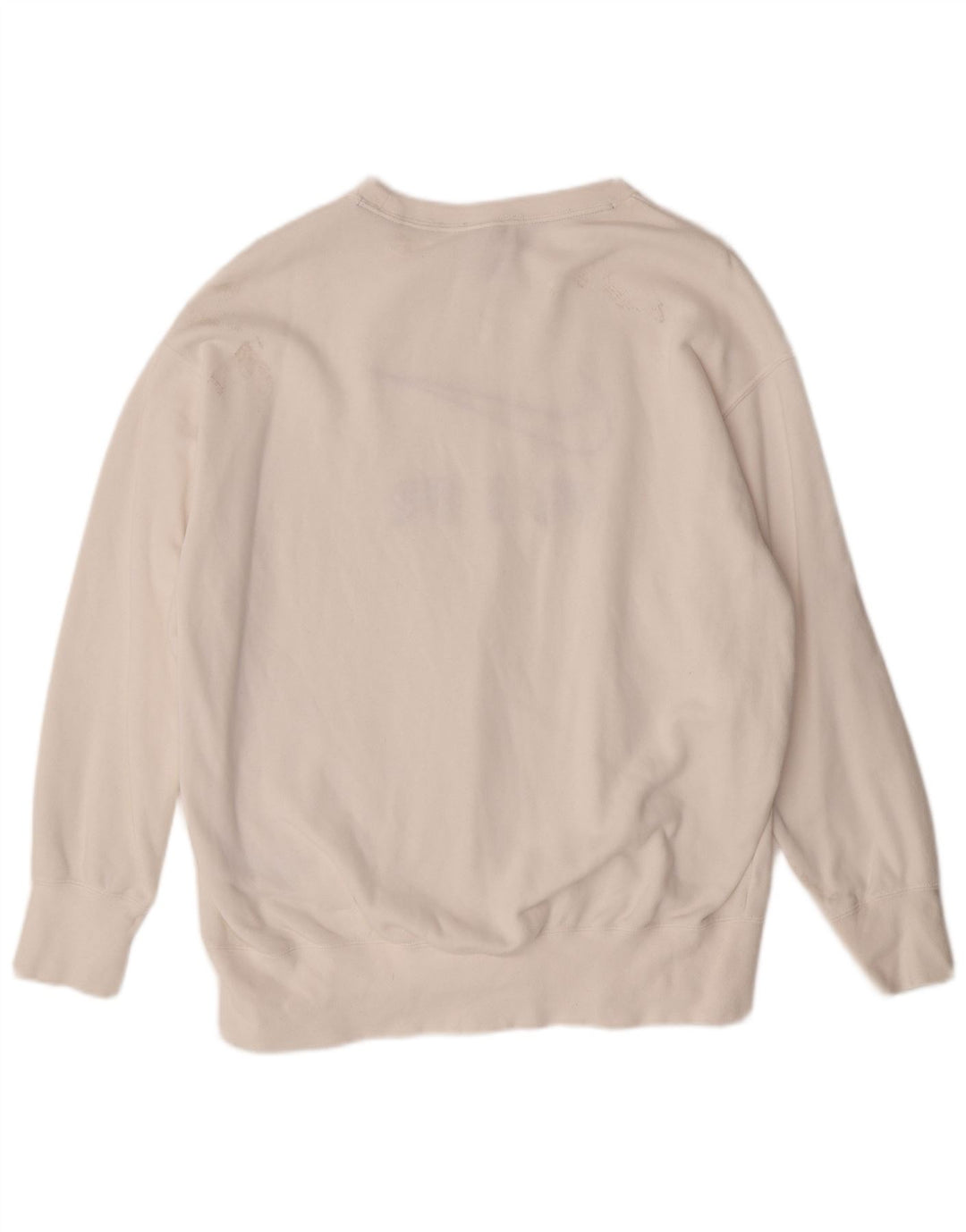 NIKE Hombre Loose Fit Graphic Sudadera Jumper XS Algodón Blanco