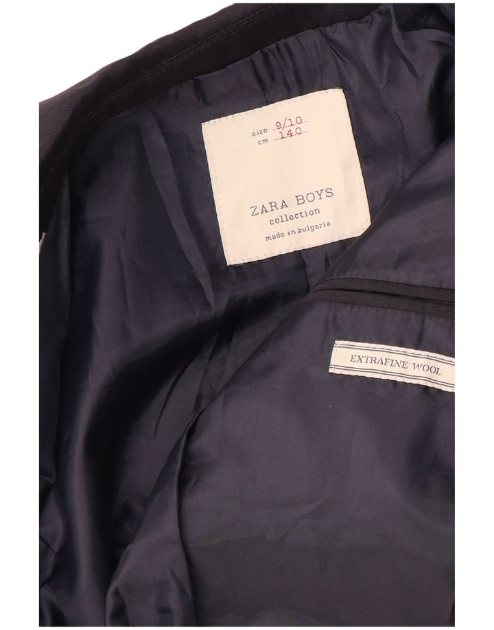 Zara Chaqueta Blazer 2 Botones Niño 9-10 Años Lana Azul Marino