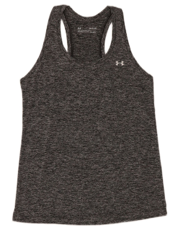 Under Armour Camiseta sin mangas Heat Gear para mujer Reino Unido 10 Small Grey Moteado