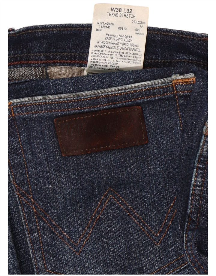 WRANGLER Vaqueros rectos elásticos Texas para hombre W38 L32 Algodón azul