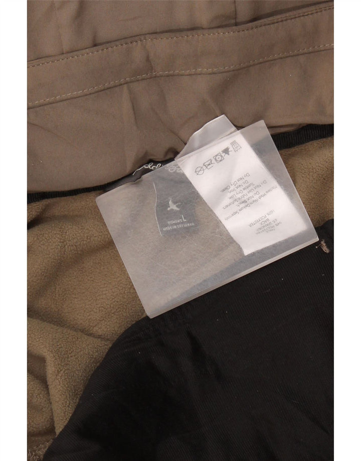 EDDIE BAUER Abrigo cortavientos con capucha para mujer Reino Unido 46 Poliéster beige grande