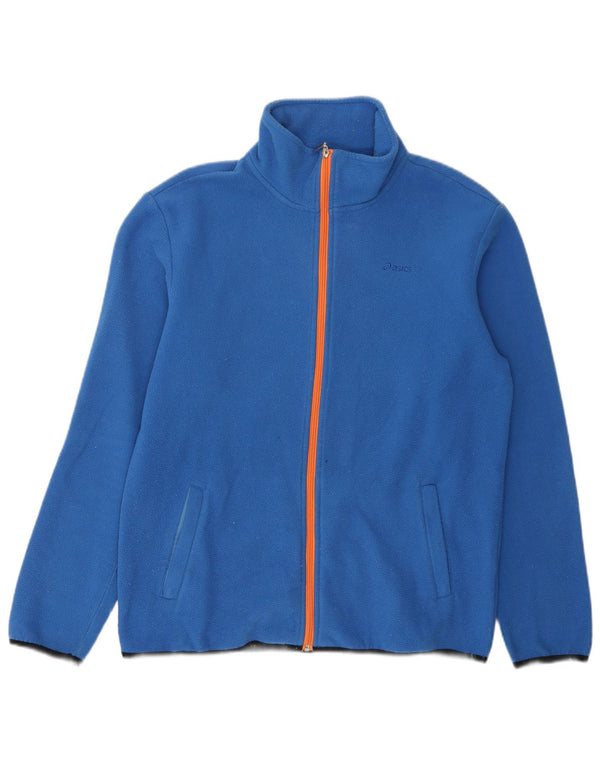 Asics Chaqueta polar para hombre Reino Unido 40 Poliéster azul grande