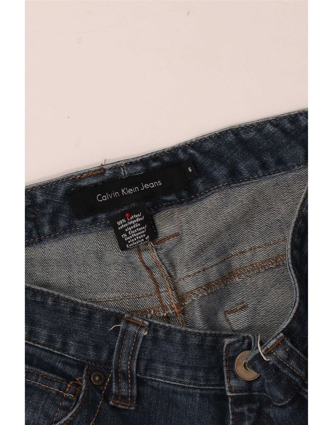 Calvin Klein Jeans Bootcut para Mujer US 6 Medium W30 L31 Algodón Azul