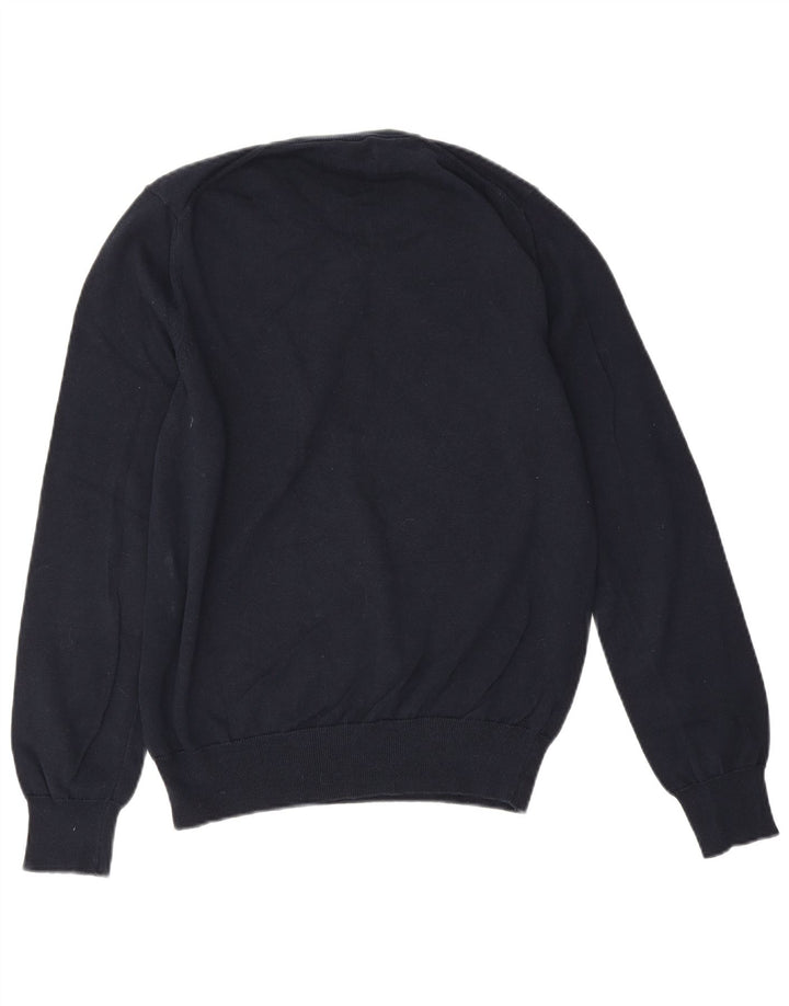 Marks & Spencer Suéter con Cuello en V para Hombre Algodón Azul Marino Mediano