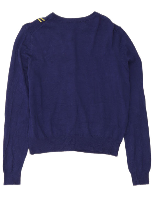 Marks & Spencer Suéter tipo cárdigan corto para mujer Reino Unido 10 Pequeño Azul marino Floral