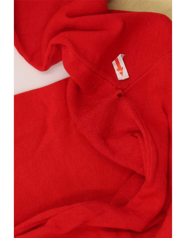Vintage hombres sudadera jumper grande rojo colorblock