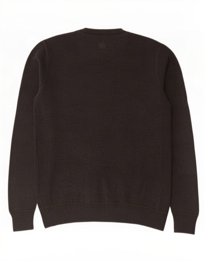 Jersey de cuello redondo para hombre Fat Face Small Gris Algodón
