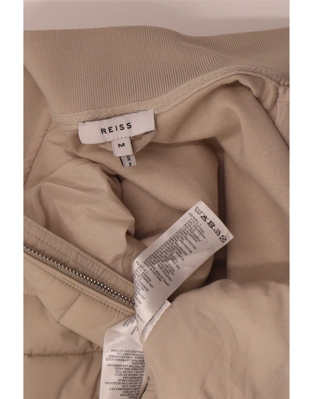 Chaqueta de chándal acolchada para hombre Reiss Algodón beige medio