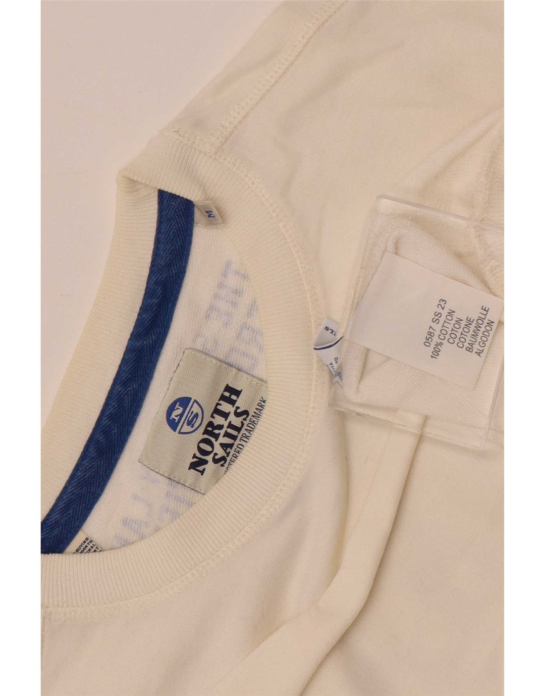 North Sails Hombre Sudadera Gráfica Jersey De Algodón Blanco Mediano