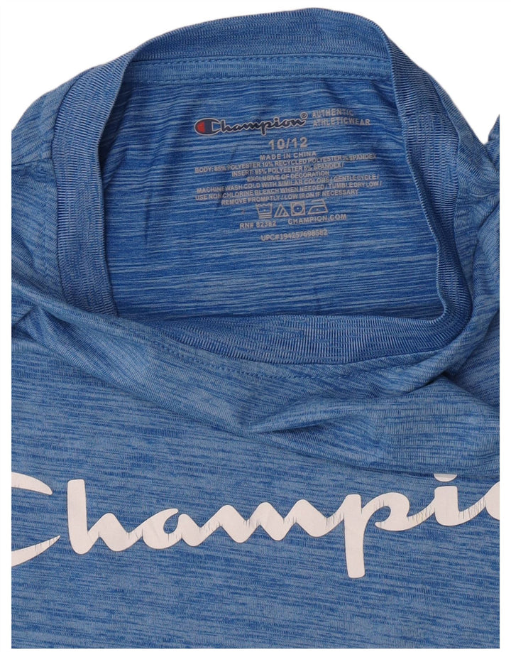 Champion Camiseta gráfica para niño 10-11 años Poliéster moteado azul