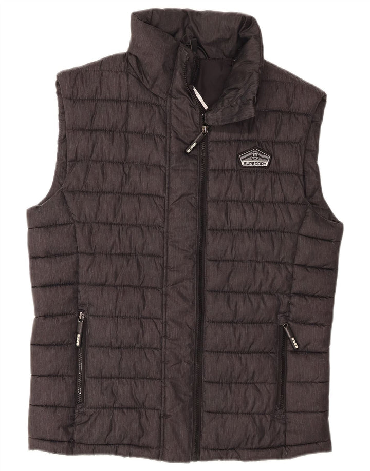 Superdry Chaleco acolchado para hombre ES 38 Poliéster azul marino mediano