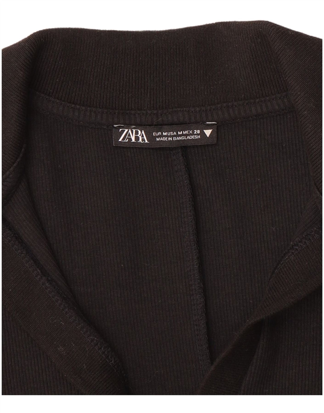 Zara Mujer Mono Corto Reino Unido 12 Mediano Negro